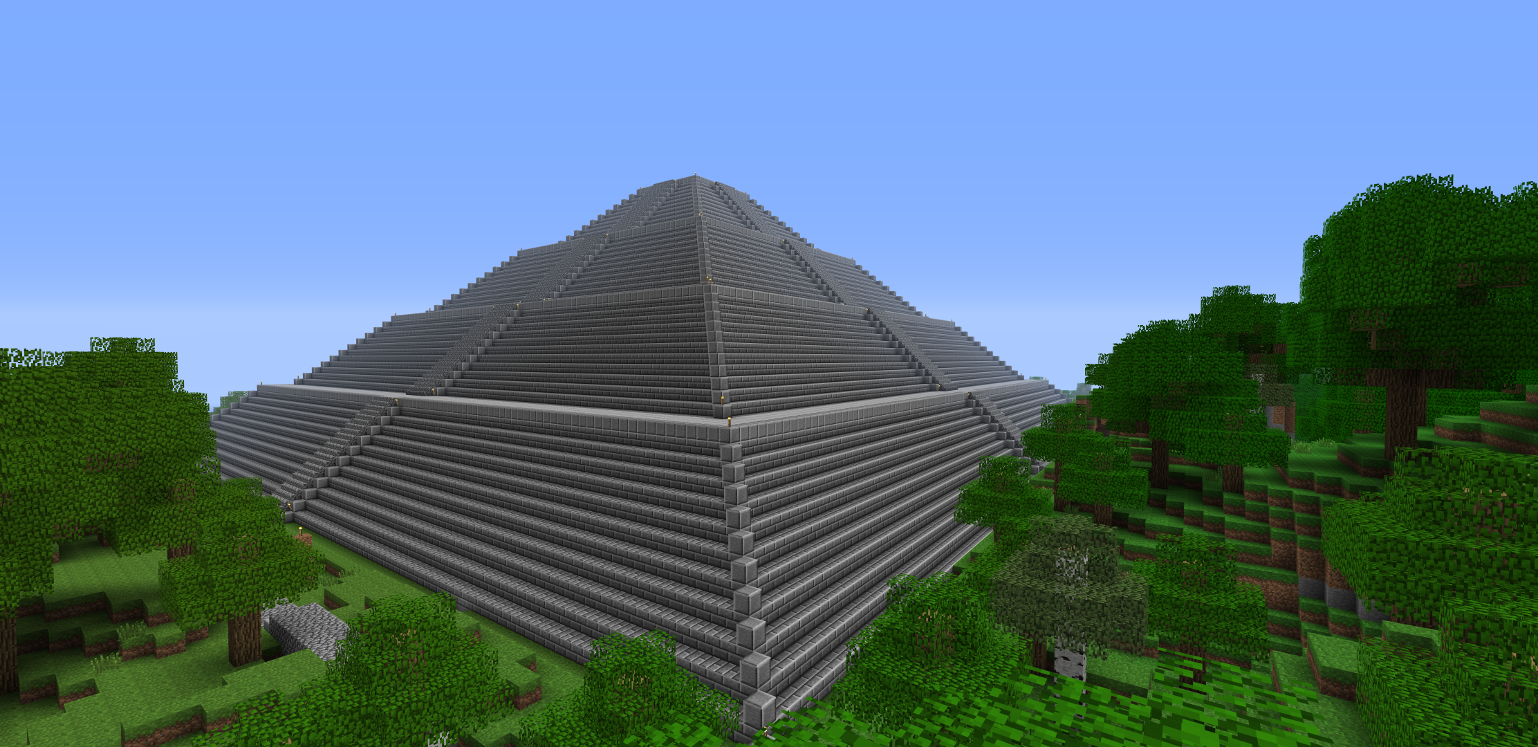 Stone brick pyramid