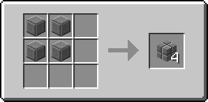 4 Stone or Nether Blocks = 4 Cross-Cut Stone or Nether Blocks