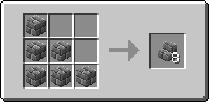6 T-Cut Stone Bricks = 8 Stone Brick Stairs